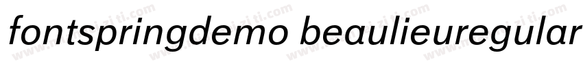 fontspringdemo beaulieuregularregul字体转换